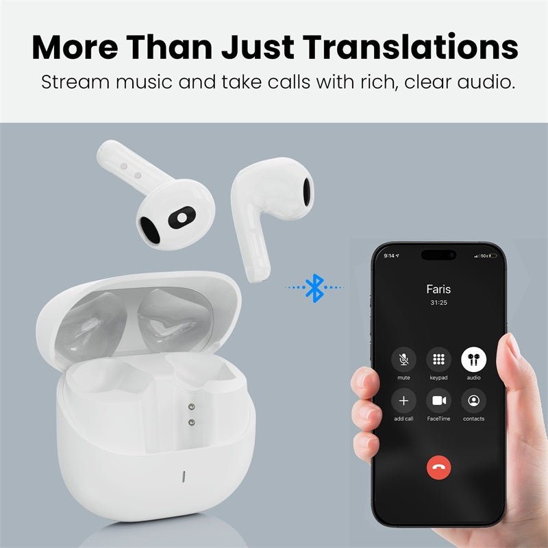 MyBat Pro ChatterBuds + AI Translator Wireless Earbuds – WhiteMyBat Pro