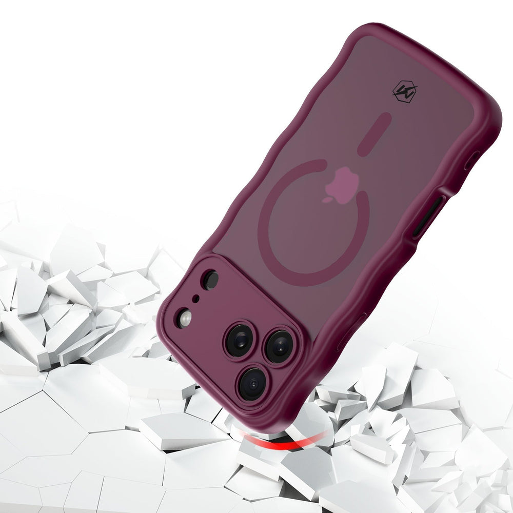 MyBat Pro Contour Series MagSafe Wavy Matte Case for Apple iPhone 18 Pro / 17 Pro - BurgundyMyBat Pro