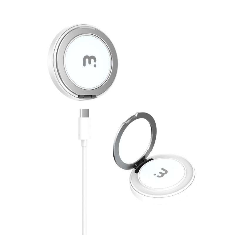 MyBat Pro DockIt 360° MagSafe Wireless Charger + Ring Grip Stand - BlackMyBat Pro