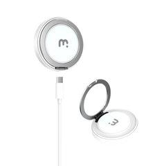 MyBat Pro DockIt 360° MagSafe Wireless Charger + Ring Grip Stand - BlackMyBat Pro