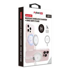 MyBat Pro DockIt 360° MagSafe Wireless Charger + Ring Grip Stand - BlackMyBat Pro