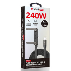 MyBat Pro Easel Flat USB - C Charging Cable with Foldable Kickstand - 5FT - BlackMyBat Pro