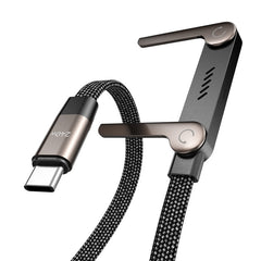 MyBat Pro Easel Flat USB - C Charging Cable with Foldable Kickstand - 5FT - BlackMyBat Pro