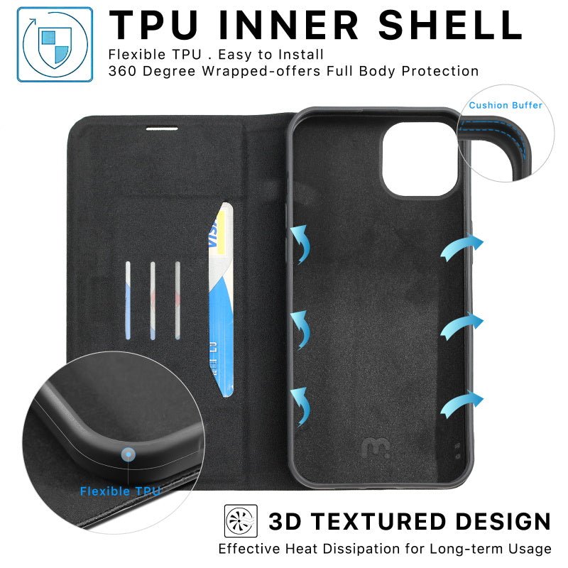 MyBat Pro Executive Series Wallet Case for Apple iPhone 15 Plus (6.7)iPhone 15 Plus