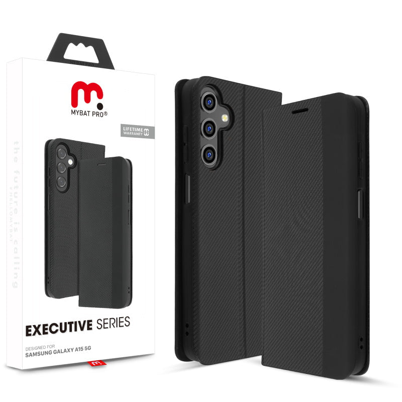 MyBat Pro Executive Series Wallet Case for Samsung Galaxy A15 5G - Black