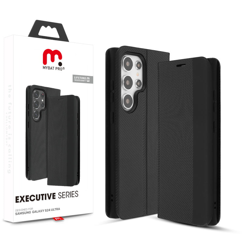 MyBat Pro Executive Series Wallet Case for Samsung Galaxy S24 Ultra - Black