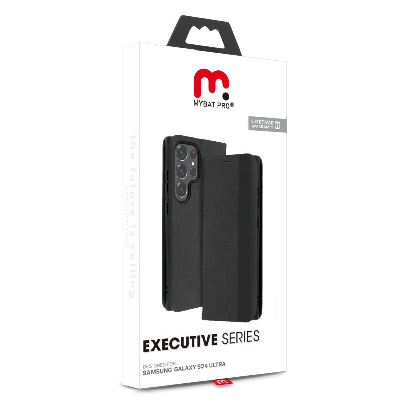 MyBat Pro Executive Series Wallet Case for Samsung Galaxy S24 Ultra - Black