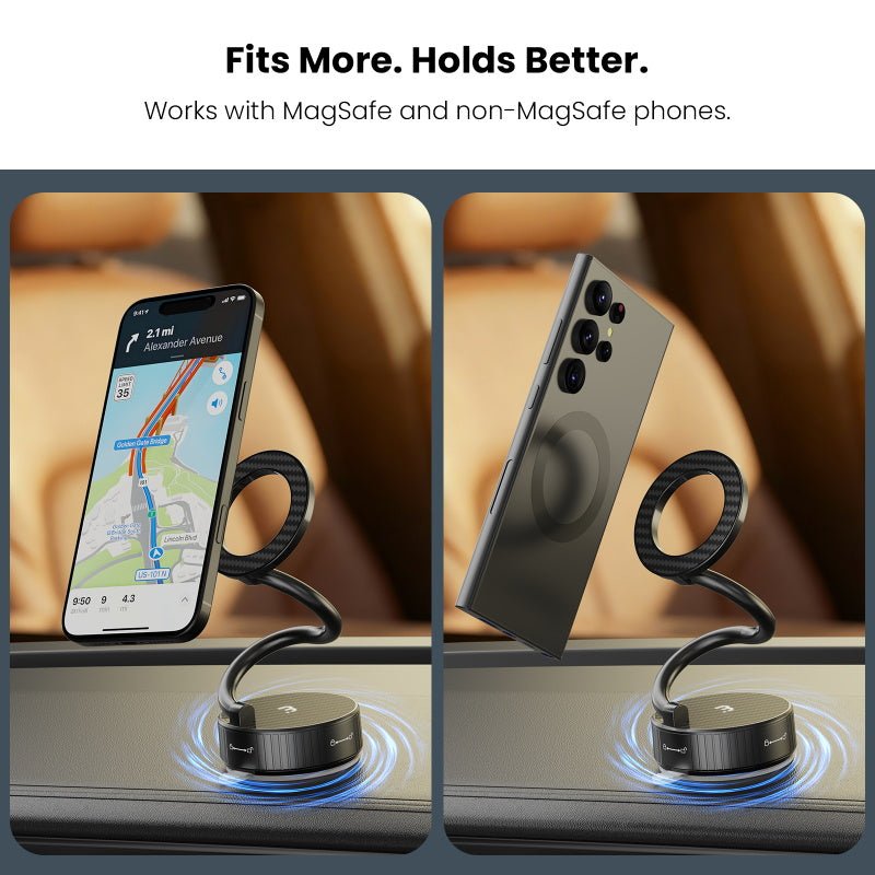 MyBat Pro FlexHold Magnetic Gooseneck Vacuum Suction Phone Holder - BlackMybat Pro