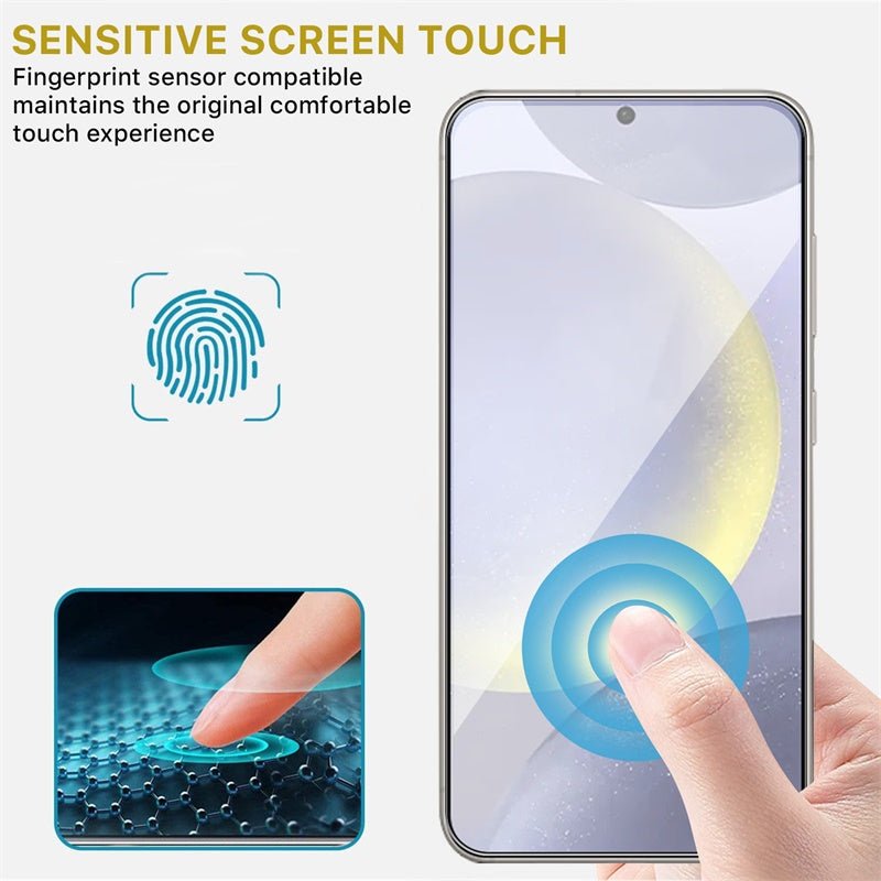 MyBat Pro Full Coverage Tempered Glass Screen Protector (Fingerprint Unlock) for Samsung Galaxy S24 Plus - Black