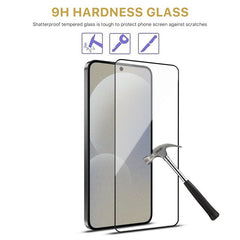 MyBat Pro Full Coverage Tempered Glass Screen Protector (Fingerprint Unlock) for Samsung Galaxy S25 Plus / Galaxy S24 Plus - Black