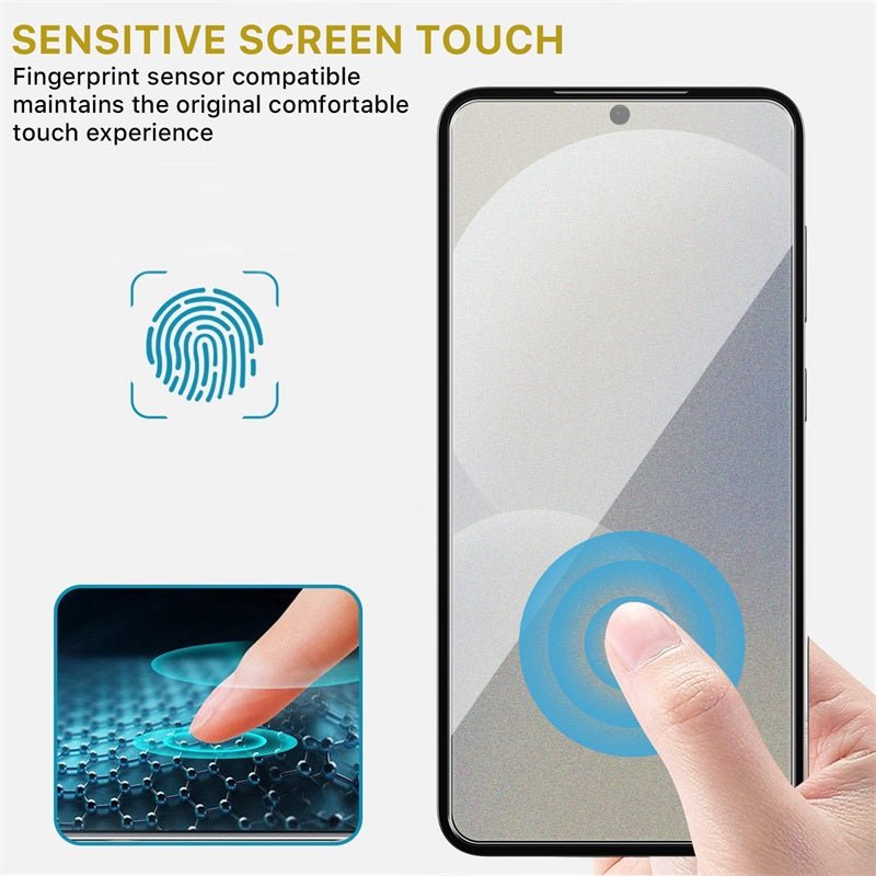 MyBat Pro Full Coverage Tempered Glass Screen Protector (Fingerprint Unlock) for Samsung Galaxy S25 Plus / Galaxy S24 Plus - Black