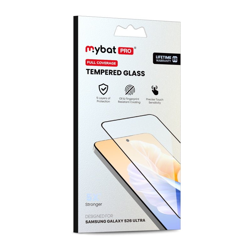 MyBat Pro Full Coverage Tempered Glass Screen Protector (Fingerprint Unlock) for Samsung Galaxy S26 UltraMyBat Pro