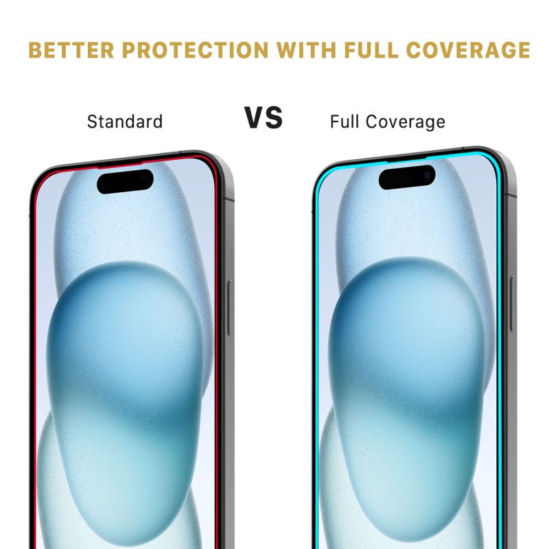 MyBat Pro Full Coverage Tempered Glass Screen Protector for Apple iPhone 15 (6.1)iPhone 15