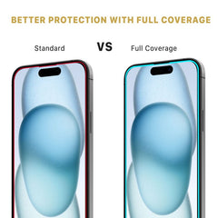 MyBat Pro Full Coverage Tempered Glass Screen Protector for Apple iPhone 15 (6.1)iPhone 15