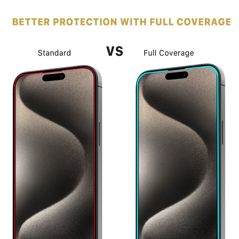 MyBat Pro Full Coverage Tempered Glass Screen Protector for Apple iPhone 15 Pro (6.1)iPhone 15 Pro