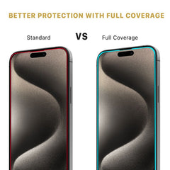MyBat Pro Full Coverage Tempered Glass Screen Protector for Apple iPhone 15 Pro (6.1)iPhone 15 Pro