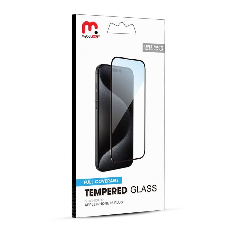 MyBat Pro Full Coverage Tempered Glass Screen Protector for Apple iPhone 16 PlusiPhone 16 Plus