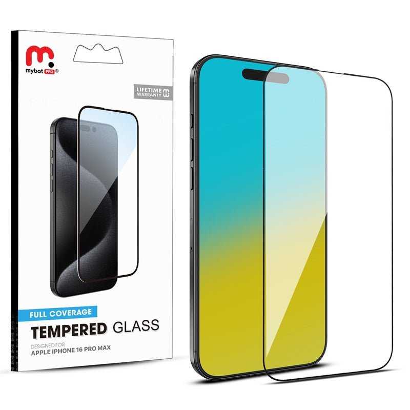 MyBat Pro Full Coverage Tempered Glass Screen Protector for Apple iPhone 16 Pro MaxiPhone 16 Pro Max