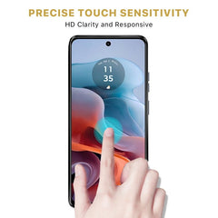 MyBat Pro Full Coverage Tempered Glass Screen Protector for Motorola Moto G 5G (2024) - BlackMoto G 5G 2024