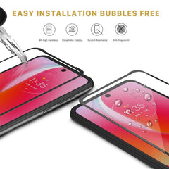 MyBat Pro Full Coverage Tempered Glass Screen Protector for Motorola Moto G Play (2023) - BlackMyBat Pro
