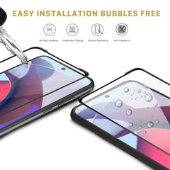 MyBat Pro Full Coverage Tempered Glass Screen Protector for Motorola Moto G Power 5G (2023) - BlackMyBat Pro