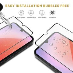 MyBat Pro Full Coverage Tempered Glass Screen Protector for Samsung Galaxy A15 5G - Black