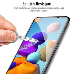MyBat Pro Full Coverage Tempered Glass Screen Protector for Samsung Galaxy A21 - Clear
