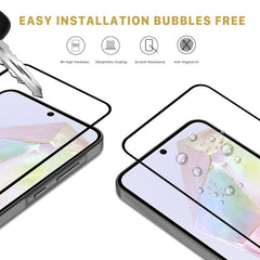 MyBat Pro Full Coverage Tempered Glass Screen Protector for Samsung Galaxy A35 5G - Black