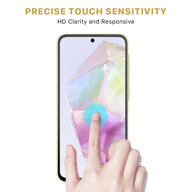 MyBat Pro Full Coverage Tempered Glass Screen Protector for Samsung Galaxy A35 5G - Black