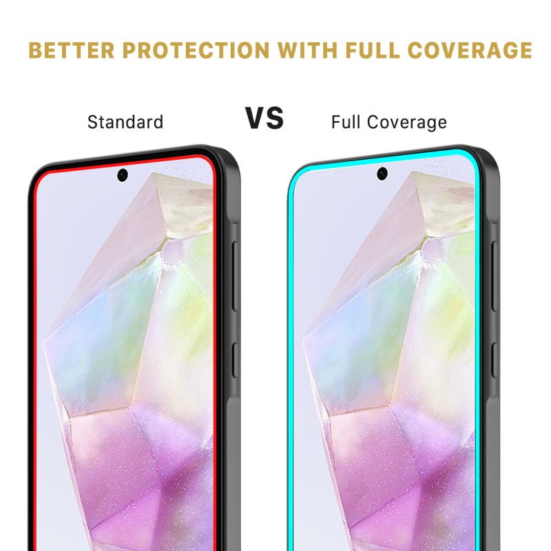 MyBat Pro Full Coverage Tempered Glass Screen Protector for Samsung Galaxy A35 5G - Black