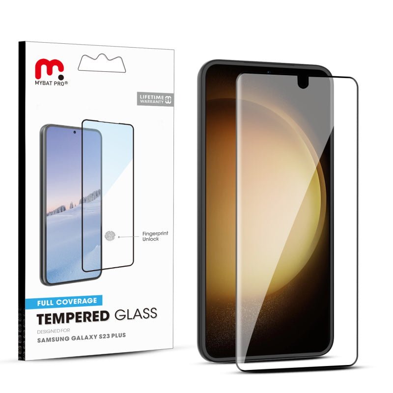 MyBat Pro Full Coverage Tempered Glass Screen Protector for Samsung Galaxy S23 PlusMyBat Pro