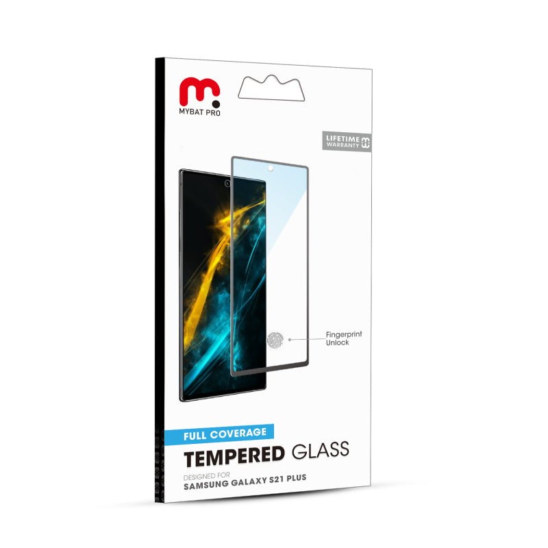MyBat Pro Full Coverage Tempered Glass Screen Protector w/ Fingerprint Unlock for Samsung Galaxy S21 Plus - Clear