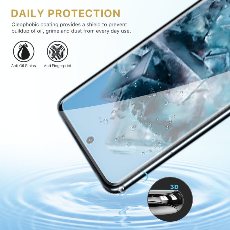 MyBat Pro Full Curve Coverage Tempered Glass Screen Protector for Google Pixel 8 Pro - BlackGoogle Pixel 8