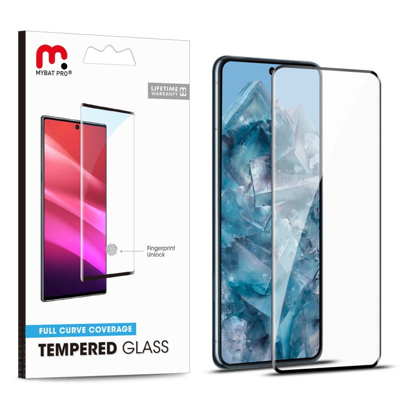 MyBat Pro Full Curve Coverage Tempered Glass Screen Protector for Google Pixel 8 Pro - BlackGoogle Pixel 8
