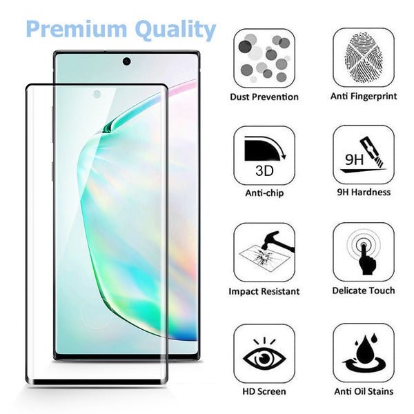 MyBat Pro Full Curve Coverage Tempered Glass Screen Protector for Samsung Galaxy Note 10 Plus 5G / Note 10 (6.8) - Clear