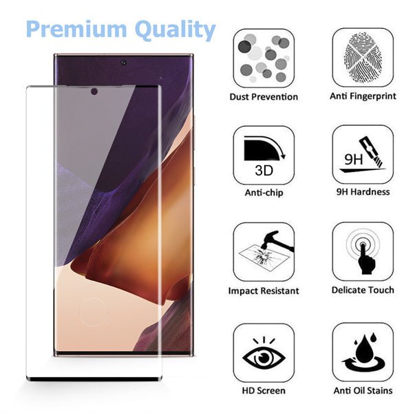 MyBat Pro Full Curve Coverage Tempered Glass Screen Protector for Samsung Galaxy Note 20 Ultra - Clear