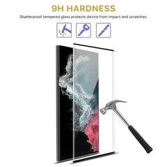 MyBat Pro Full Curve Coverage Tempered Glass Screen Protector for Samsung Galaxy S22 Ultra - Clear