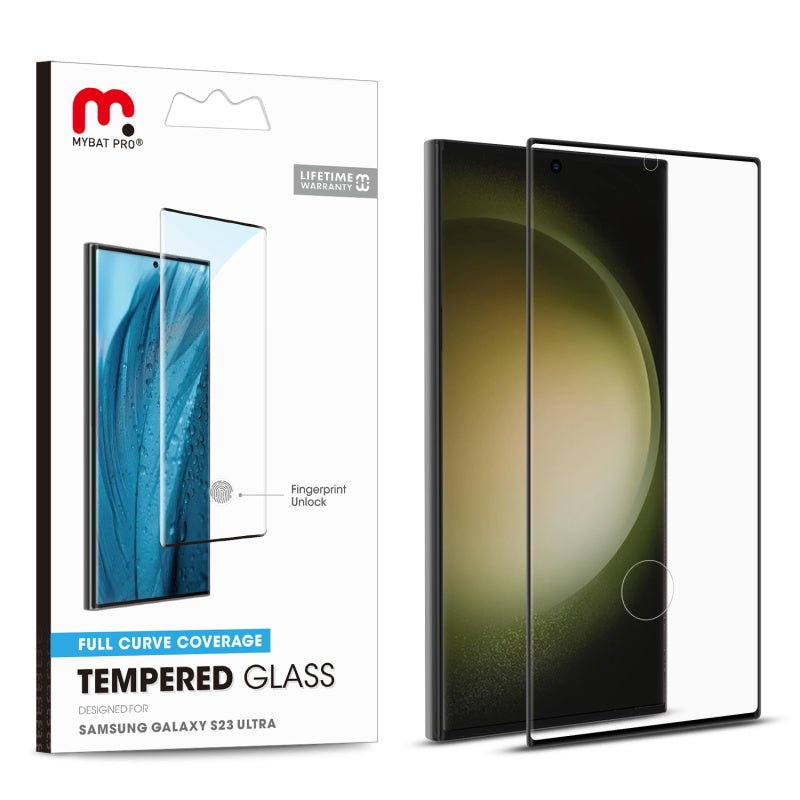 MyBat Pro Full Curve Coverage Tempered Glass Screen Protector for Samsung Galaxy S23 UltraMyBat Pro