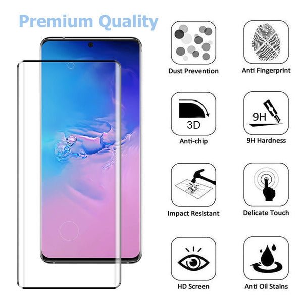 MyBat Pro Full Curve Coverage Tempered Glass Screen Protector for Samsung S20 Ultra (6.9) - Clear