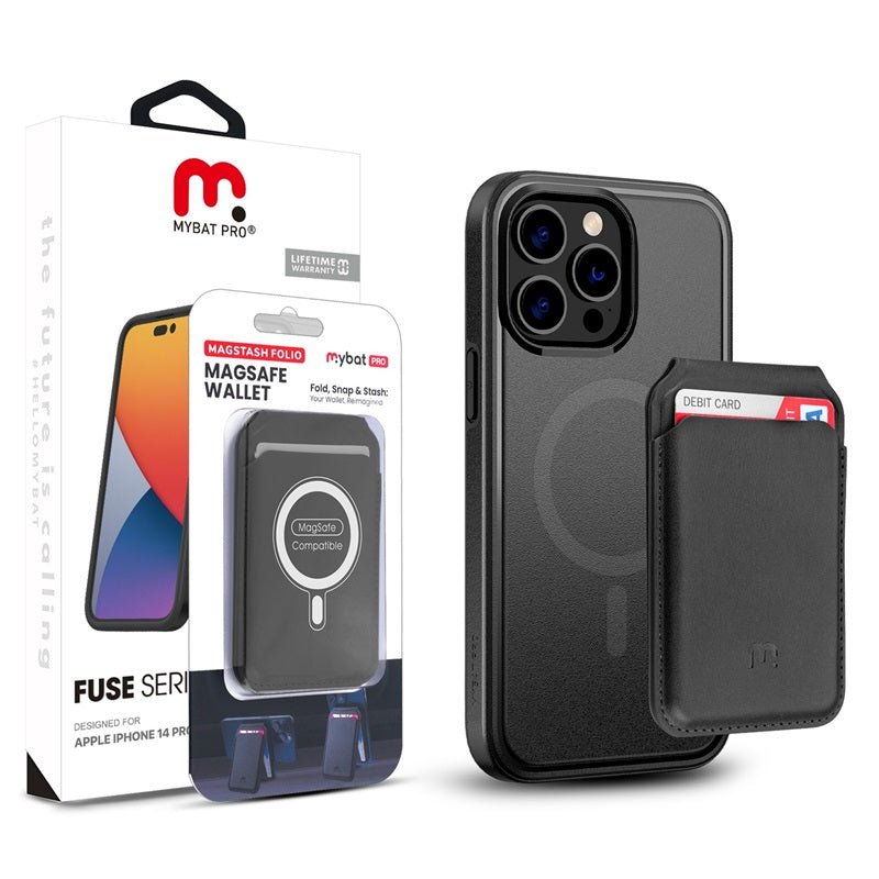 MyBat Pro Fuse Series Case Bundle + MagStash Wallet Folio for Apple iPhone 14 Pro Max (6.7)iPhone 14 Pro Max