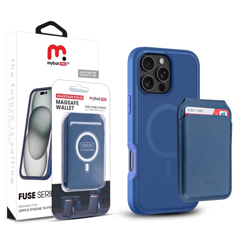 MyBat Pro Fuse Series Case Bundle + MagStash Wallet Folio for Apple iPhone 16 ProiPhone 16 Pro