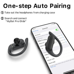 MyBat Pro Glide True Wireless Earhooks Earbuds with Charging Case - BlackMyBat Pro