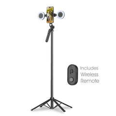 MyBat Pro HaloPod Tripod Selfie Stick with Two Ring Light & Balance HandleMyBat Pro