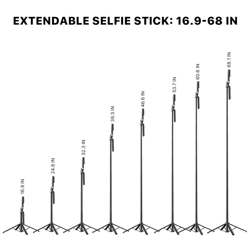 MyBat Pro HaloPod Tripod Selfie Stick with Two Ring Light & Balance HandleMyBat Pro