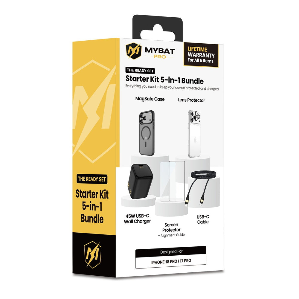 MyBat Pro iPhone 18 Pro / 17 Pro Bundle #2 - Smoke Case / Black Charger + CableMyBat Pro