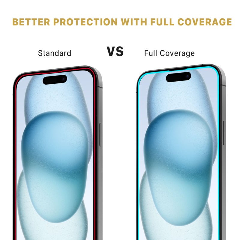 MyBat Pro LightArmor Tempered Glass Screen Protector for Apple iPhone 15 (6.1) - BlackMyBat Pro