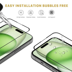 MyBat Pro LightArmor Tempered Glass Screen Protector for Apple iPhone 15 Plus (6.7) - BlackiPhone 15 Plus