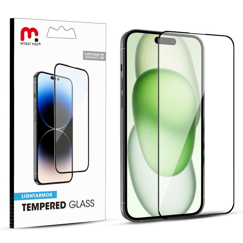 MyBat Pro LightArmor Tempered Glass Screen Protector for Apple iPhone 15 Plus (6.7) - BlackiPhone 15 Plus