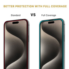 MyBat Pro LightArmor Tempered Glass Screen Protector for Apple iPhone 15 Pro (6.1) - BlackMyBat Pro