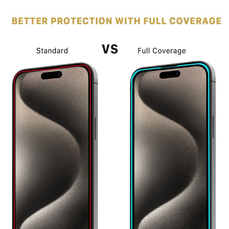 MyBat Pro LightArmor Tempered Glass Screen Protector for Apple iPhone 15 Pro Max (6.7) - BlackiPhone 15 Pro Max